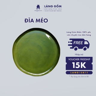 Đĩa méo, đĩa gốm sứ kiểu méo độc đáo, free style, dùng đựng bánh kẹo, salad, thức ăn, gốm sứ Bát Tràng cao cấp- Làng Gốm