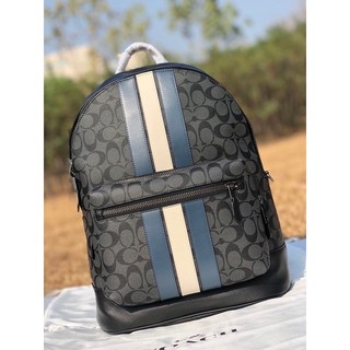 Balo nam C Backpack canvas phối da trơn