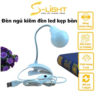 Đèn ngủ kiêm đèn led kẹp bàn mini tiết kiệm điện cắm usb w00757 đọc sách báo, dây 1m2