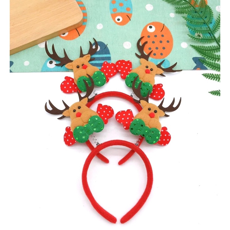 Băng đô cài tóc hoạ tiết giáng sinh Noen