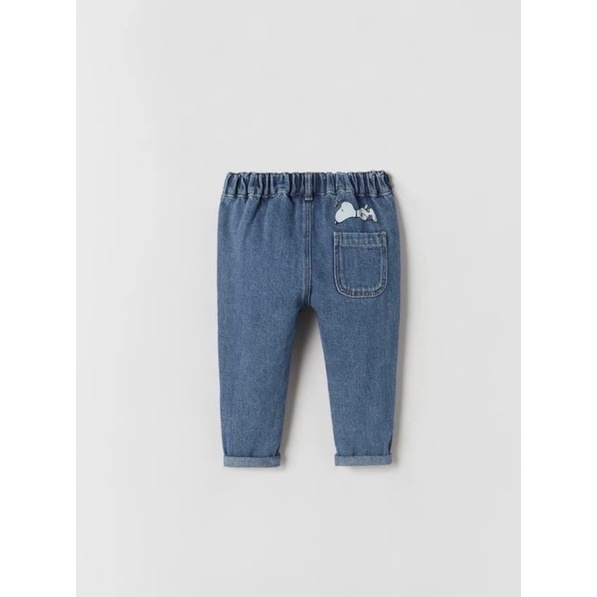Quần jean Zara Snoopy size 18-24m
