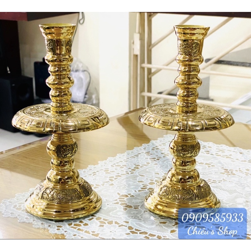 CẶP CHÂN NẾN ĐỒNG CAO 20cm