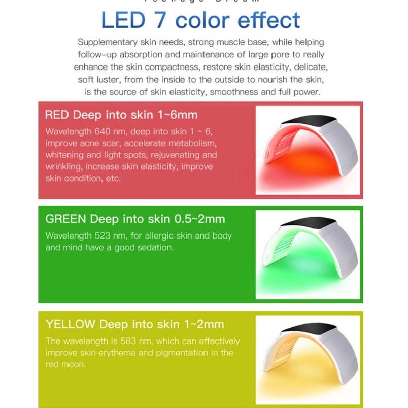 Vòm Ánh Sáng Sinh Học Omega Light Hàn Quốc 7 Màu