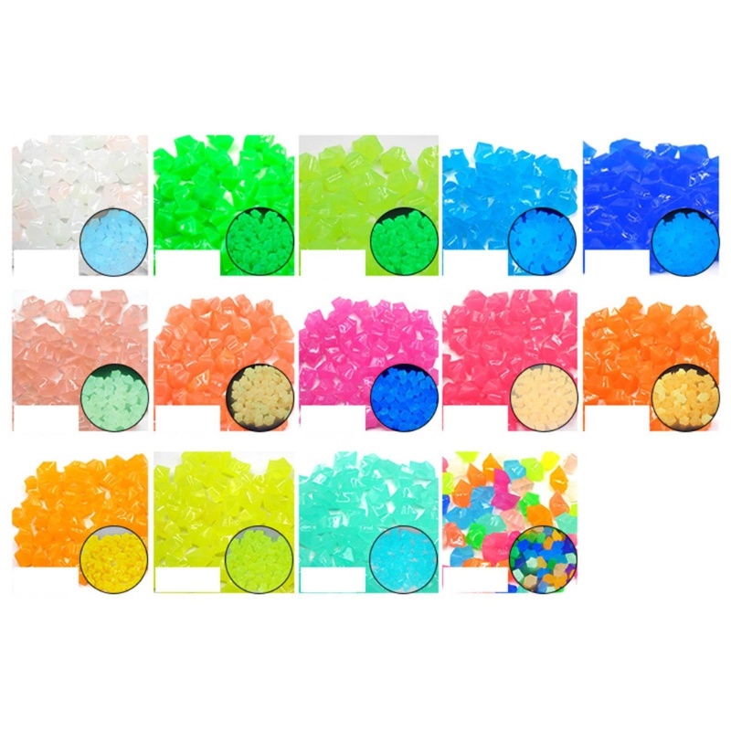 Túi 300 Viên Đá Dạ Quang Mini 14mm Dùng Trang Trí