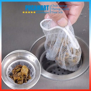 Set 100 Túi Lọc Rác Bồn Rửa Chén PUCA, Túi Lưới Lọc Rác, Túi Vải Lọc Rác Tránh Tắt Ống Tiết Kiệm, Sạch Sẽ Nhà Bếp