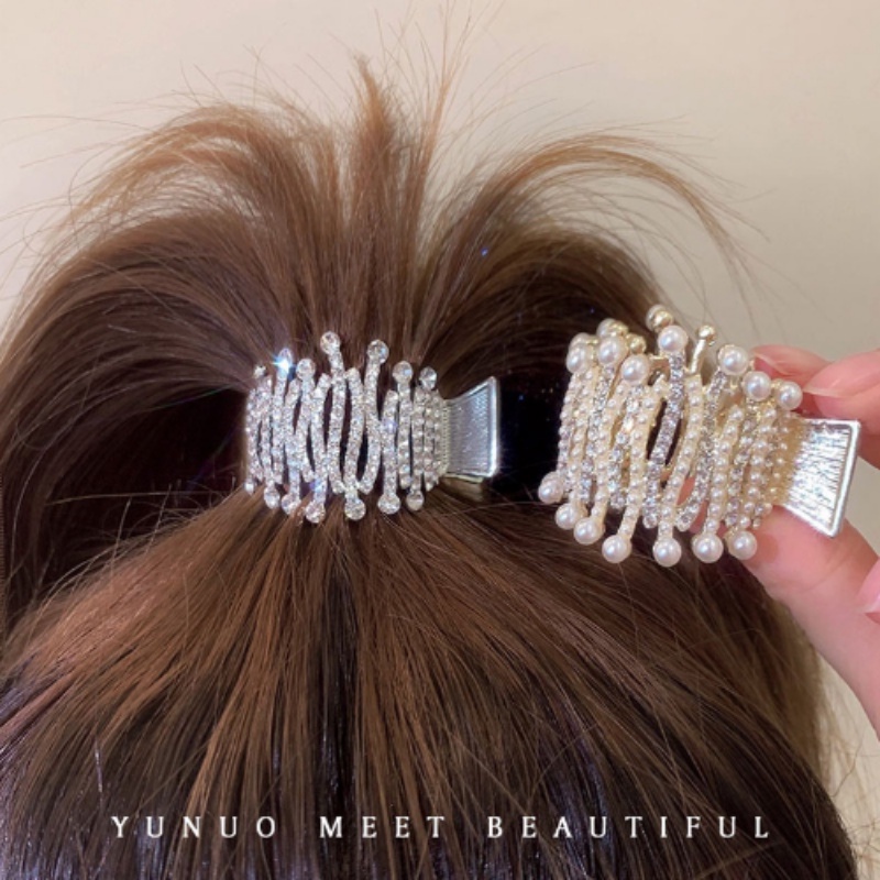 Kẹp Tóc Hình Vương Miện Đính Ngọc Trai Giả Thời Trang Hàn Quốc kẹp tóc càng cua kẹp tóc đính đá