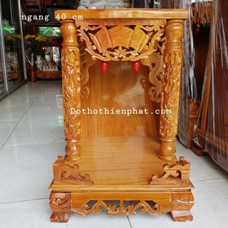Bàn thờ thần tài ông địa 40x 68 gỗ căm xe mặt gỗ gõ đỏ