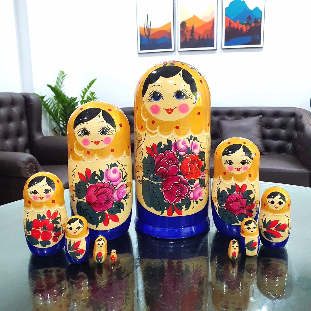 Búp bê Nga Matryoshka B92 bộ 10 con cao 26 cm