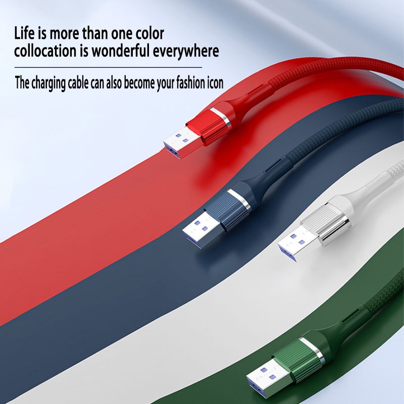 Dây Cáp Sạc Nhanh 6A 66W 3 Trong 1 Cho Huawei Xiaomi Android