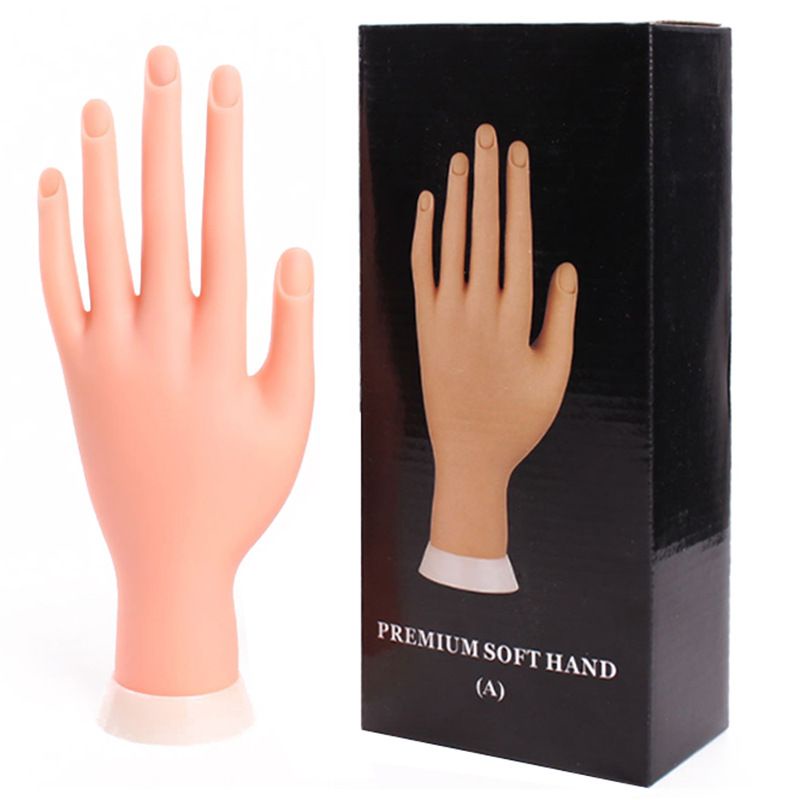 Bàn tay giả học nail silicon