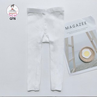 Quần tất trắng bo chân chất thun co giãn tốt