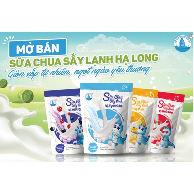 SỮA CHUA SẤY LẠNH HẠ LONG VỊ XOÀI/ DÂU TÂY/ VIỆT QUẤT/ TỰ NHIÊN GÓI 16G/ SỮA CHUA TRÂN CHÂU HẠ LONG/ SỮA CHUA KHÔ