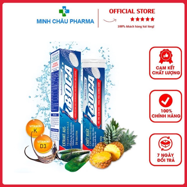 Viên Sủi Xương Khớp BOCA Hỗ Trợ Cải Thiện Xương Khớp Ngăn Ngừa Các Bệnh Do Khớp