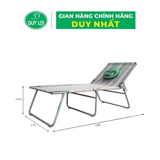 GIƯỜNG GHẾ XẾP THÉP DUY LỢI CHÂN DÀI ( QUÀ TẶNG 10 MÓC ÁO)