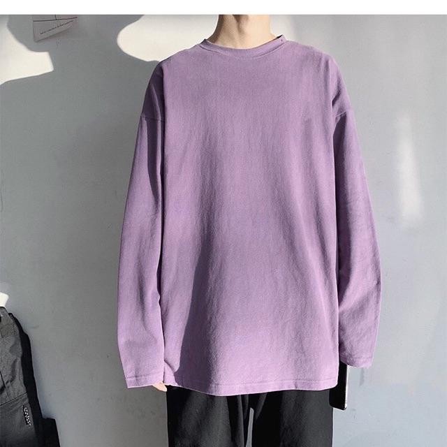 Áo thun TAY DÀI TRƠN 6535 ❤️ Áo tay dài Unisex form rộng Freesize dành cho nam nữ Molly Fashion