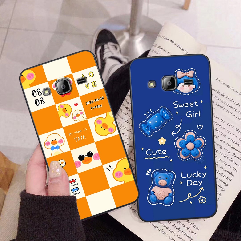 Ốp Samsung J310 / J3 2016 in hình gấu vịt caro nhiều màu sắc ngộ nghĩnh dễ thương