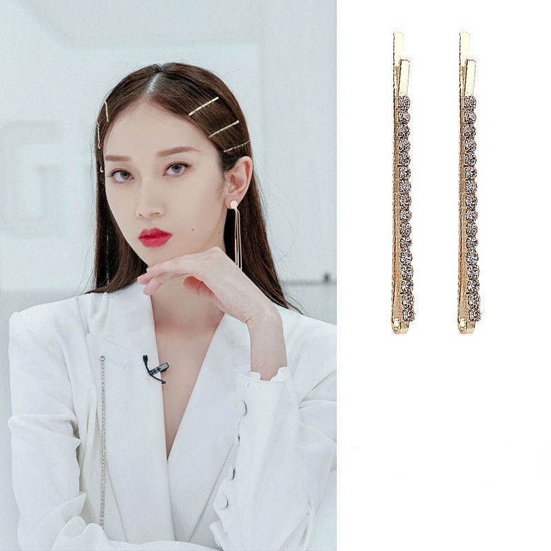 Set 4 Kẹp Tóc Đính Đá Thời Trang Hàn Quốc Cho Nữ