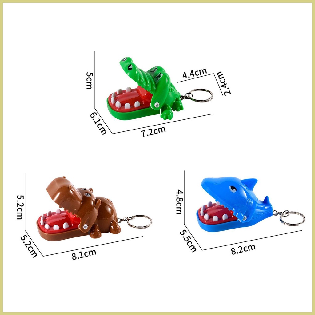 Đồ Chơi Hình Hàm Răng Cá Sấu Cắn Ngón Tay Mini Có Móc Khóa Tương Tác Với aseavn