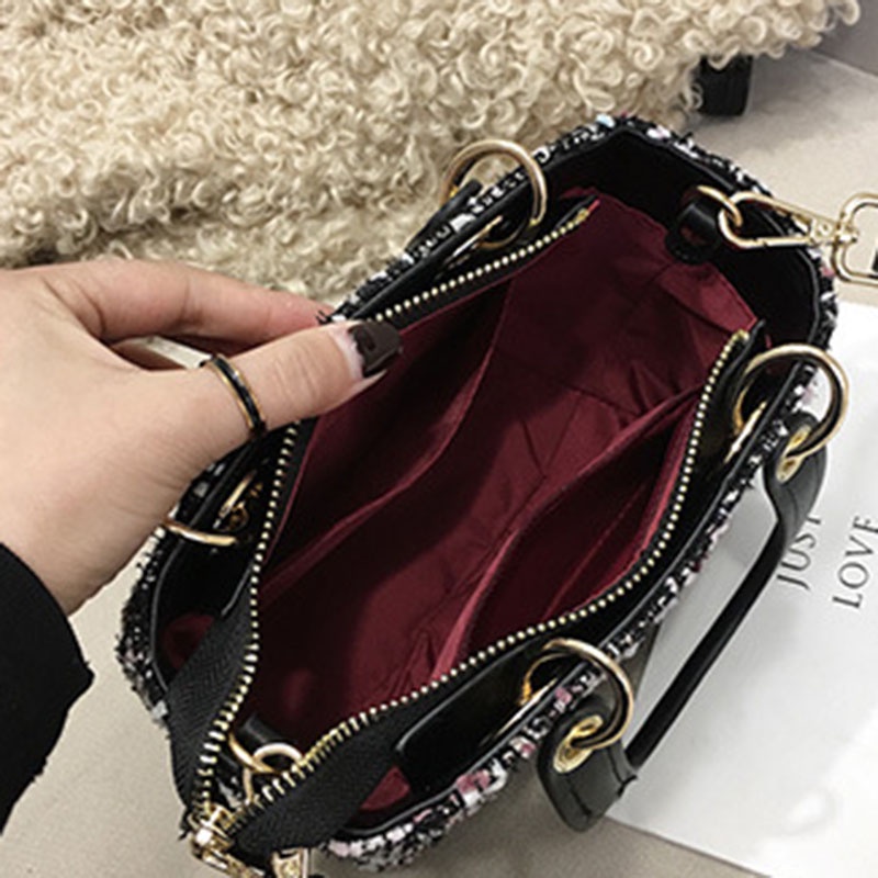 Túi Đeo Vai Bằng Len Thời Trang Phong Cách Hàn Quốc Cho Nữ