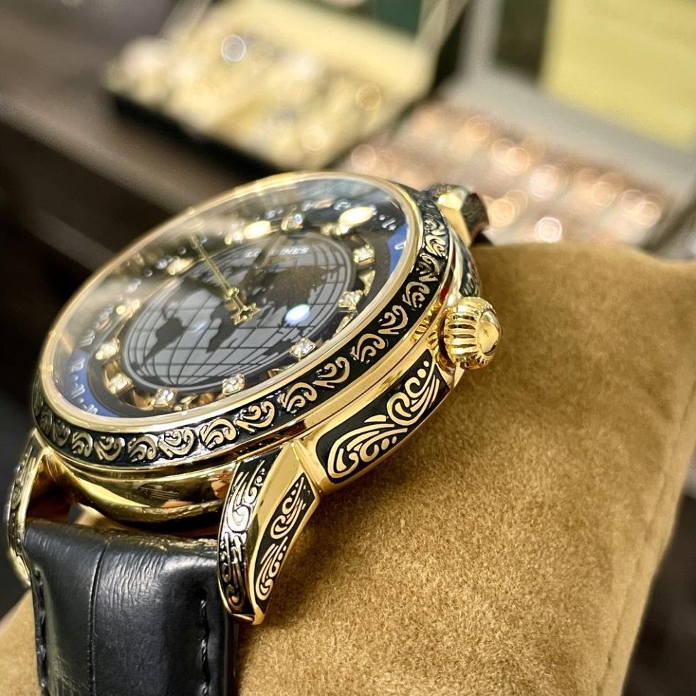 Đồng Hồ Nam L0ngines.Sapphire LA885 42mm Mặt bản đồ Máy Cơ Automatic Nhật