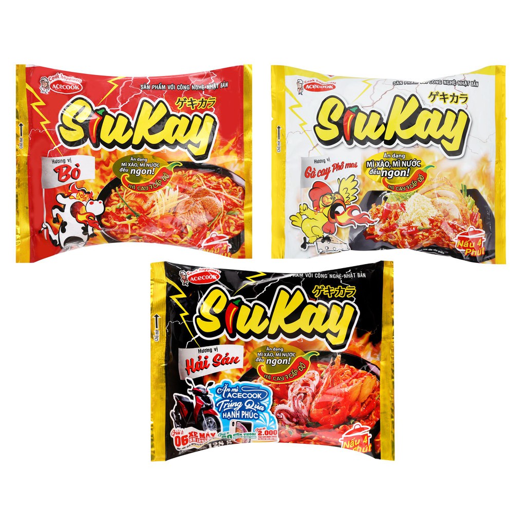 SET 10 GÓI MÌ SIUKAY ĐỦ VỊ