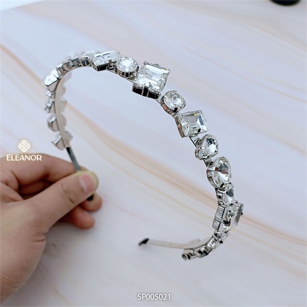 Băng đô cài tóc nữ Eleanor Accessories viền đính đá basic phụ kiện tóc 5021