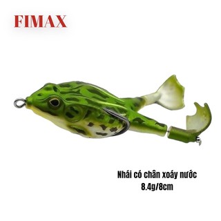 Mồi nhái giả câu lóc CHÂN XOAY TRÒN 8.4gx8cm, nhái hơi lure câu cá lóc hồ dịch vụ đồng cá chuối sộp bông đồng siêu nhạy