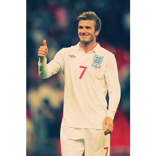 Poster David Beckham phong cách retro