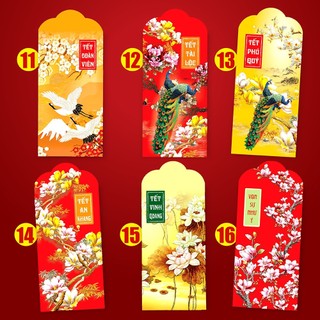 Combo 10 Bao Lì Xì Tết Quý Mão 2023 Cao Cấp - Chúc Năm Mới Trọn Vẹn Yêu Thương, Phát Tài Phát Lộc / Combo Nghiêm Túc