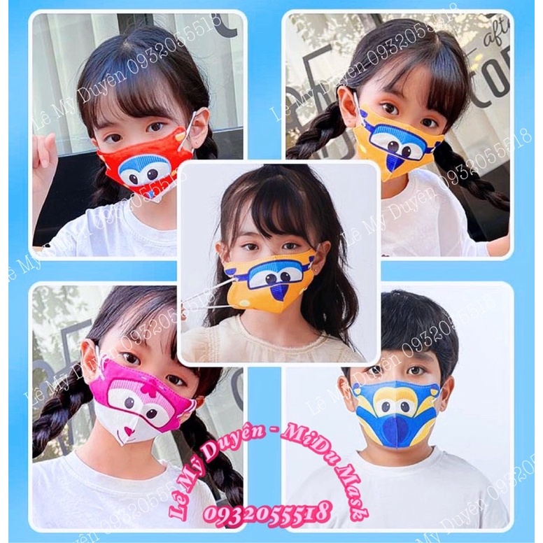 Túi 10 Cái Khẩu Trang 3D Hình Máy Bay Cho Bé 3-8 Tuổi