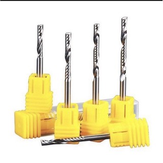 Mũi dao cắt cnc mdf xoắn một lưỡi thân 3.175- loại tốt