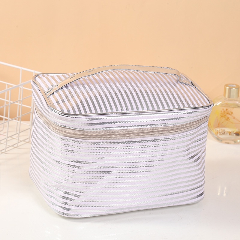 Túi Đựng Mỹ Phẩm Thời Trang Họa Tiết Sọc Dễ Thương