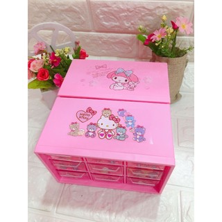 🌻 HỘP ĐỰNG ĐỒ 9 Ô KITTY 🎀 KITTY HOUSE
