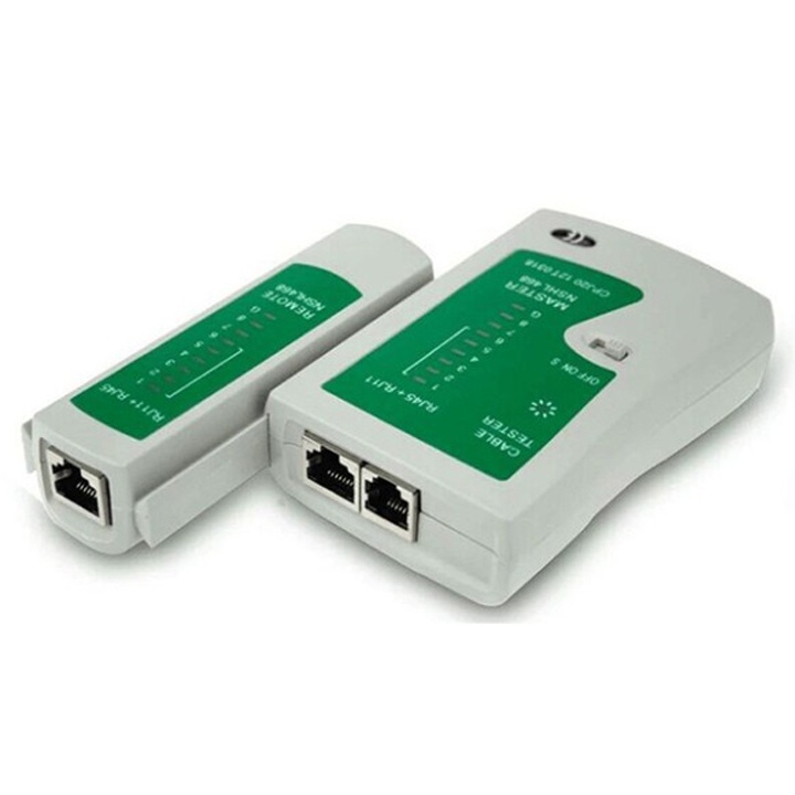 Bộ Kim Bấm Mạng  50 hạt mạng RJ45. Hộp Test Cáp Mạng  Kèm Pin Loại Tốt
