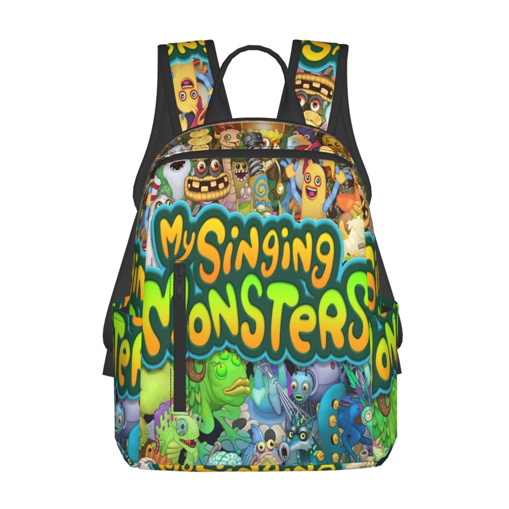 Balo Học Sinh Đeo Vai Cỡ Lớn Trọng Lượng Nhẹ In Hình Quái Vật Hát My Sing Monsters Dành Cho Trẻ Em