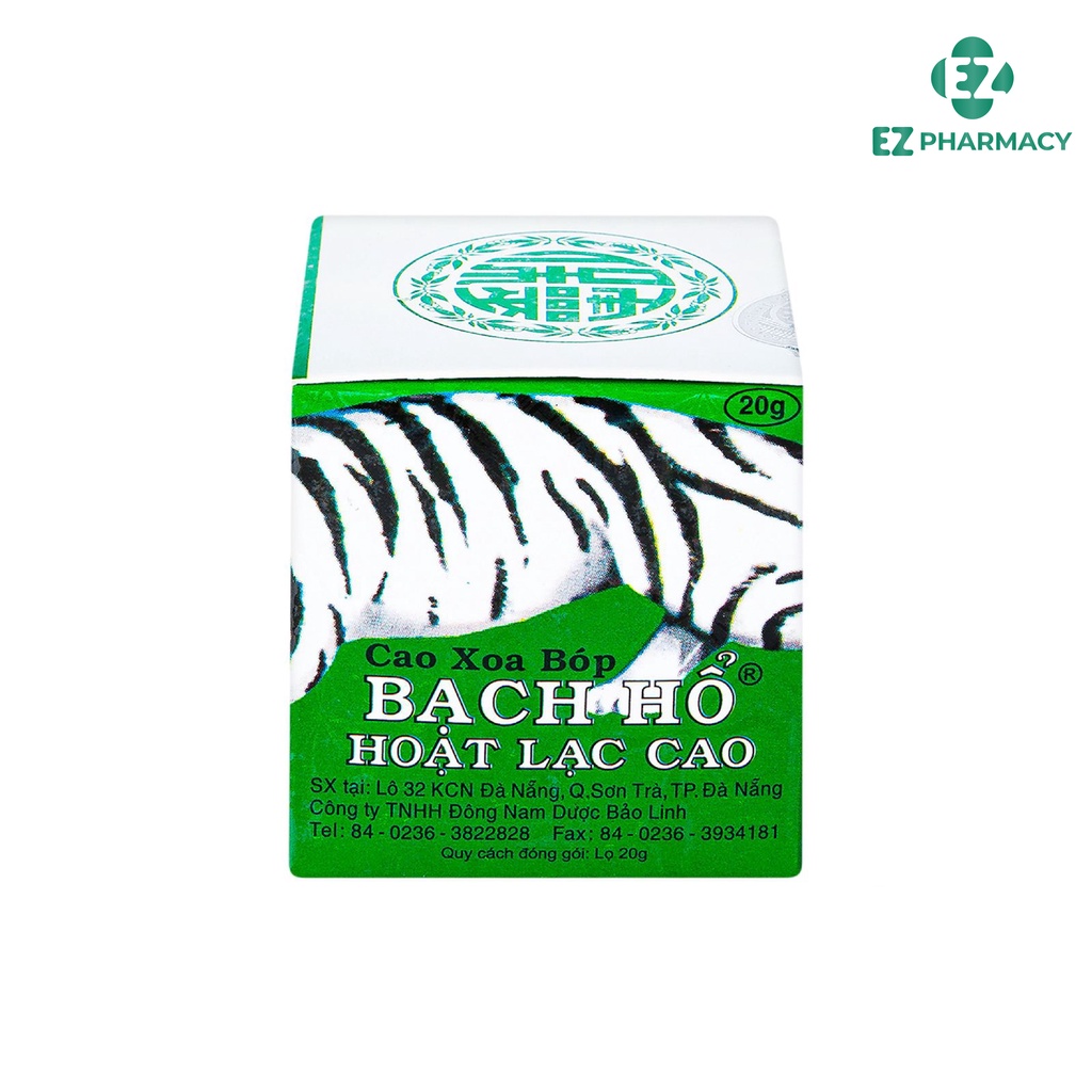 Cao xoa bóp Bạch Hổ Hoạt Lạc Cao hỗ trợ giảm đau kháng viêm 20g - EZ Pharmacy