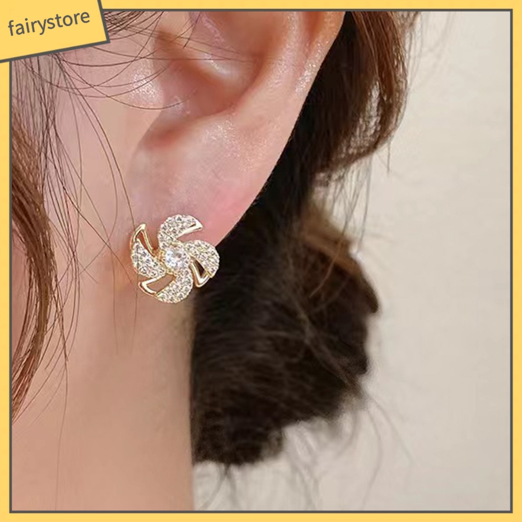 1 Đôi Bông Tai Hình Tròn Đính Ngọc Trai Giả Phong Cách Hàn Quốc Dành Cho Nữ