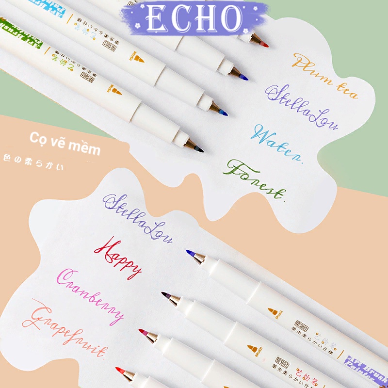 Set bút brush viết thư pháp nhiều màu
