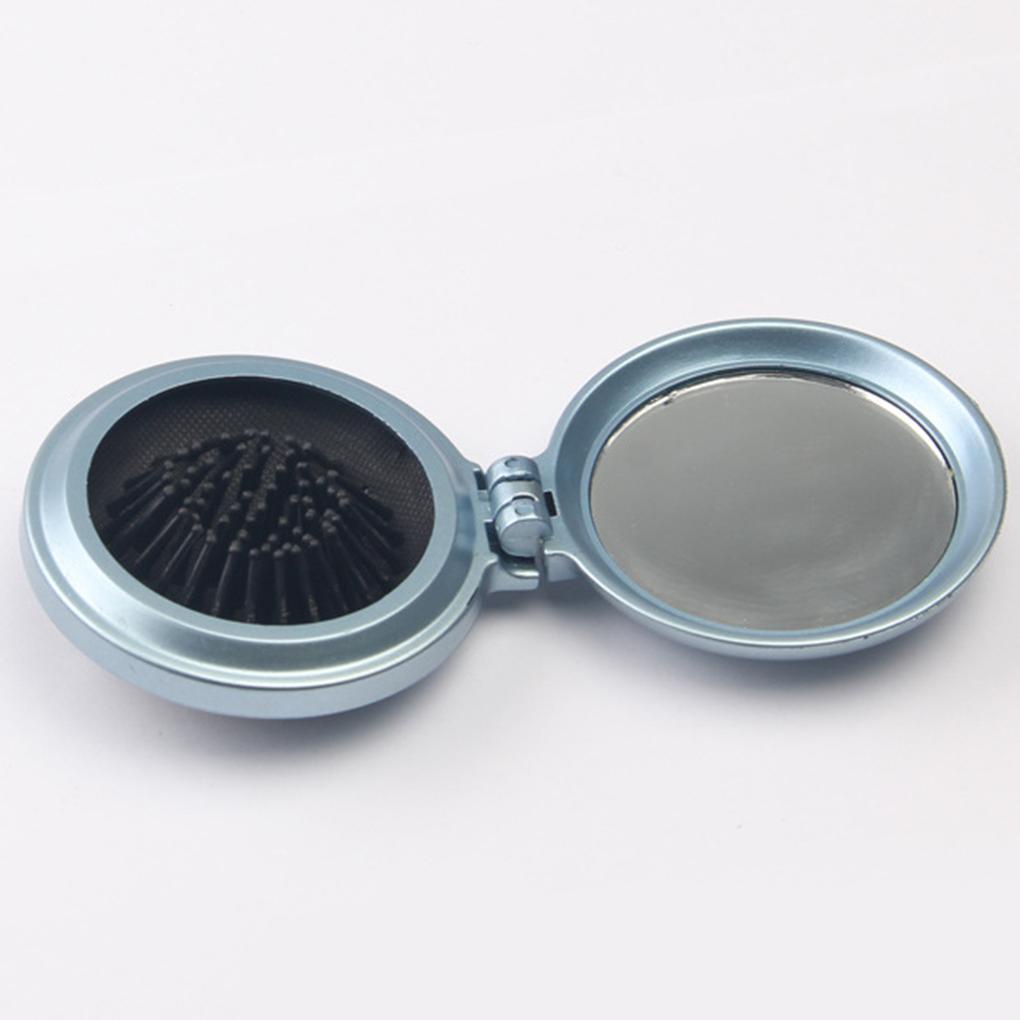 Lược Gấp Tích Hợp Gương Mát Xa Da Đầu Màu Sắc Ngẫu Nhiên