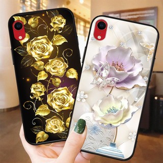 Ốp lưng Iphone XR in hình hoa , ốp nữ sang trọng