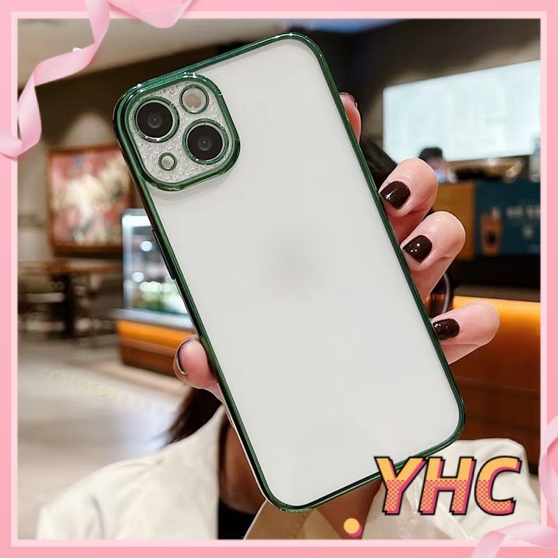 Ốp Điện Thoại Trong Suốt Mạ Điện Đơn Giản Cho IP7 / 7p / X / xsmax / 11 / 11pro Max / 12 / 12pro / 12 Promax / 13 / 14promax-1005