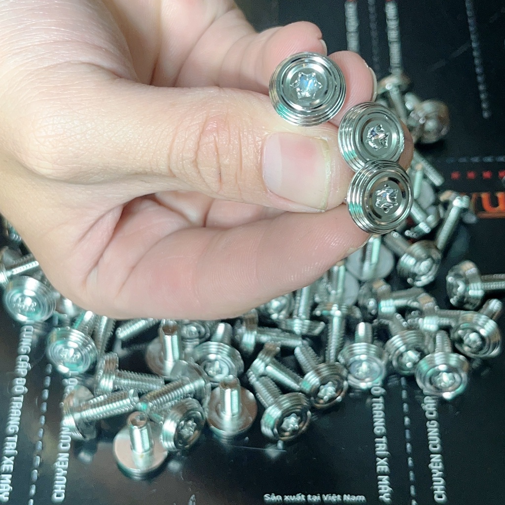 Ốc 6li10, 6li15, 6li20, 6li 30 inox304 gắn dàn áo, bọc sên,...