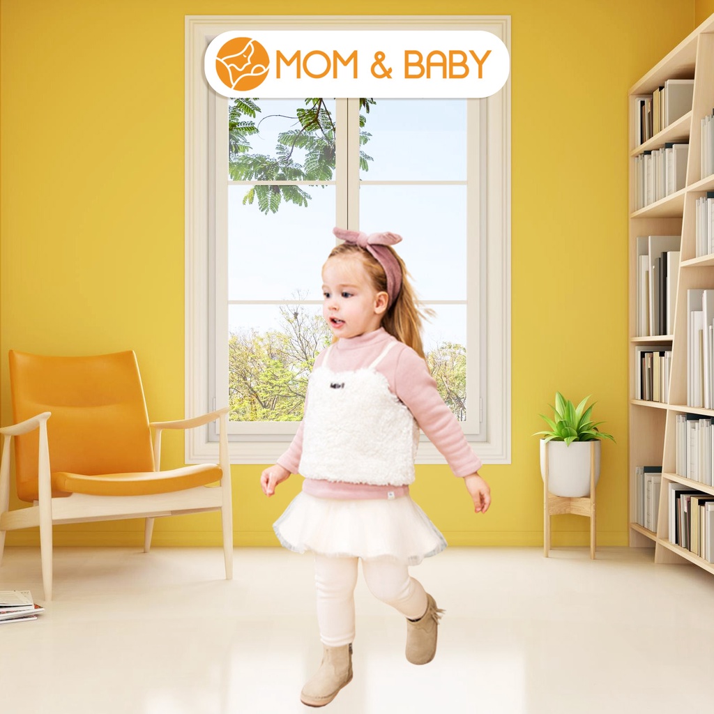 Áo thun có lớp lót cho bé gái màu hồng và màu đen hlhbt05 mom & baby - ảnh sản phẩm 1