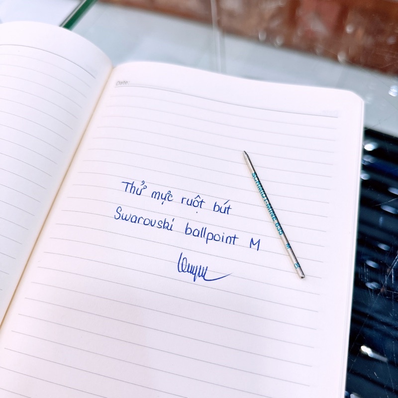 Ruột Bút Bi Swarovski Mực Xanh Ballpoint Blue Chính Hãng