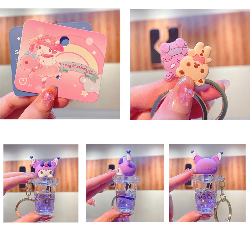 Sanrio Móc Khóa Acrylic Họa Tiết My Melody Kuromi Dễ Thương