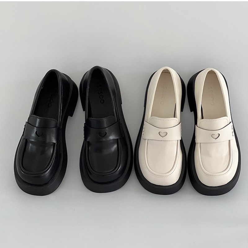 [ HÀNG CÓ SẴN LẺ SIZE ] Giày oxford hình trái tim cao 4,5cm Fullbox nữ basic