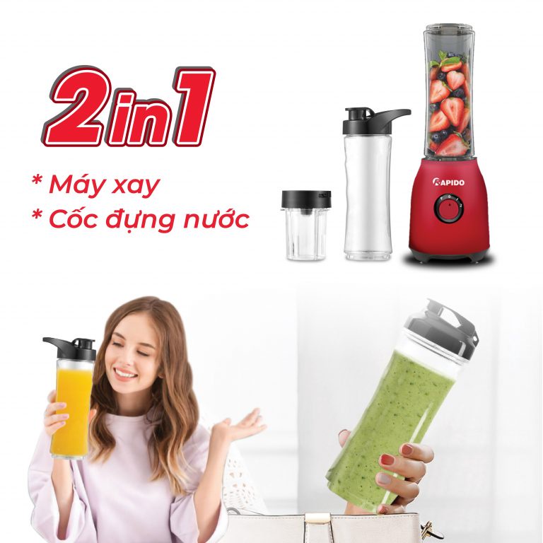 Máy xay sinh tố công nghiệp 4500W/ Rapido RB-300M, Máy Xay Cao Cấp Công Suất Lớn, Nhỏ Gọn, Hiện Đại, Đa Năng- BH 1 ĐỔI 1