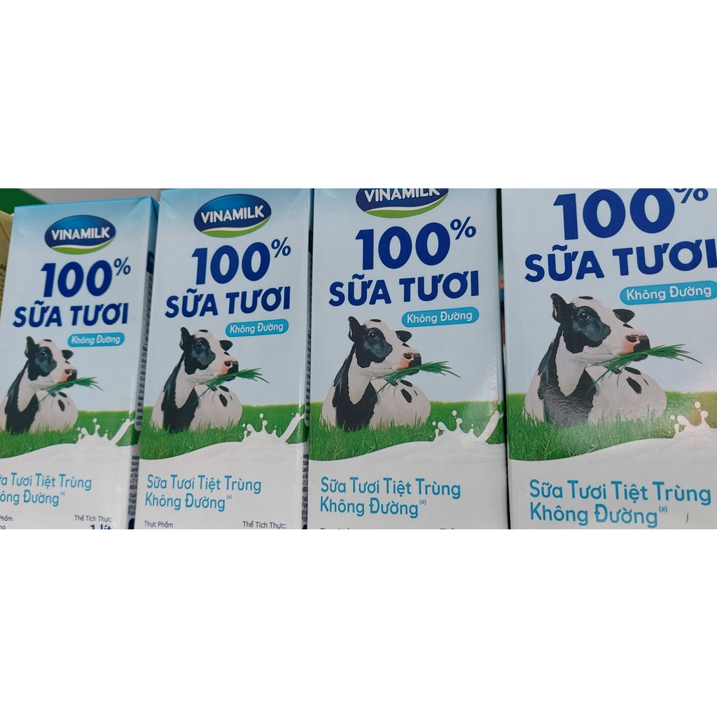 Sữa tươi không đường Vinamilk 100% Sữa Tươi hộp 1 lít ( 1 hộp)