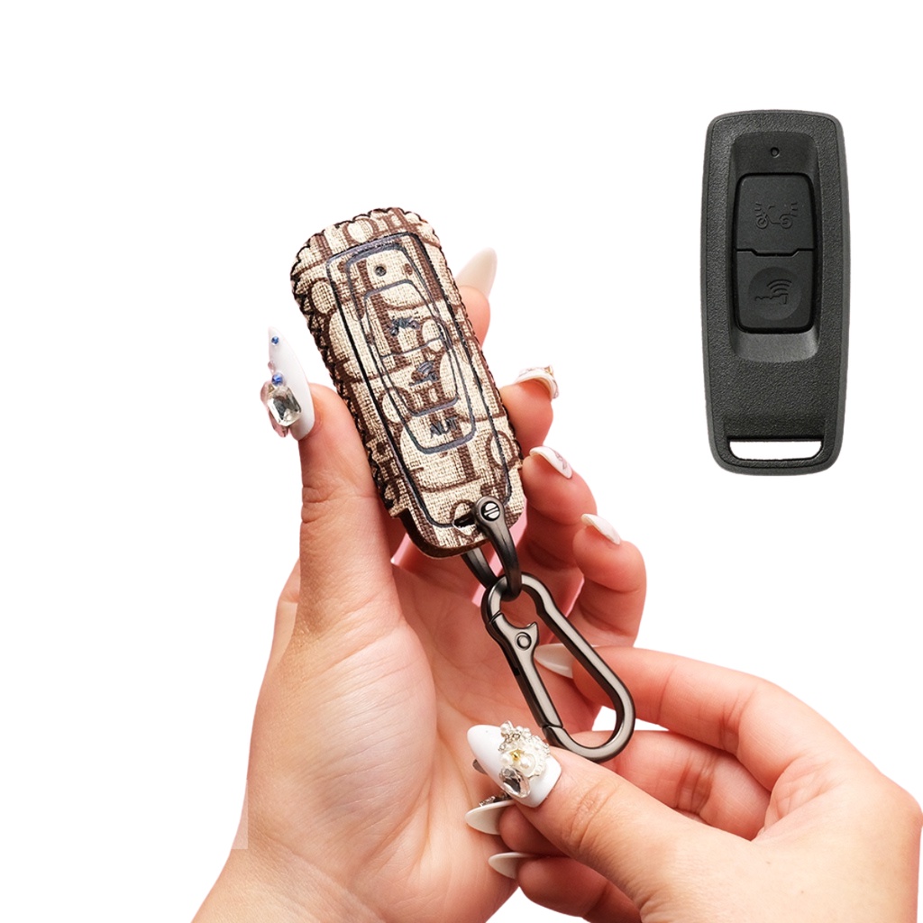 Bao da chìa khóa Honda SH 350i 150i Sh mode 2022 2023 Vision Air Blade Leed 2 nút bấm Dior khâu tay