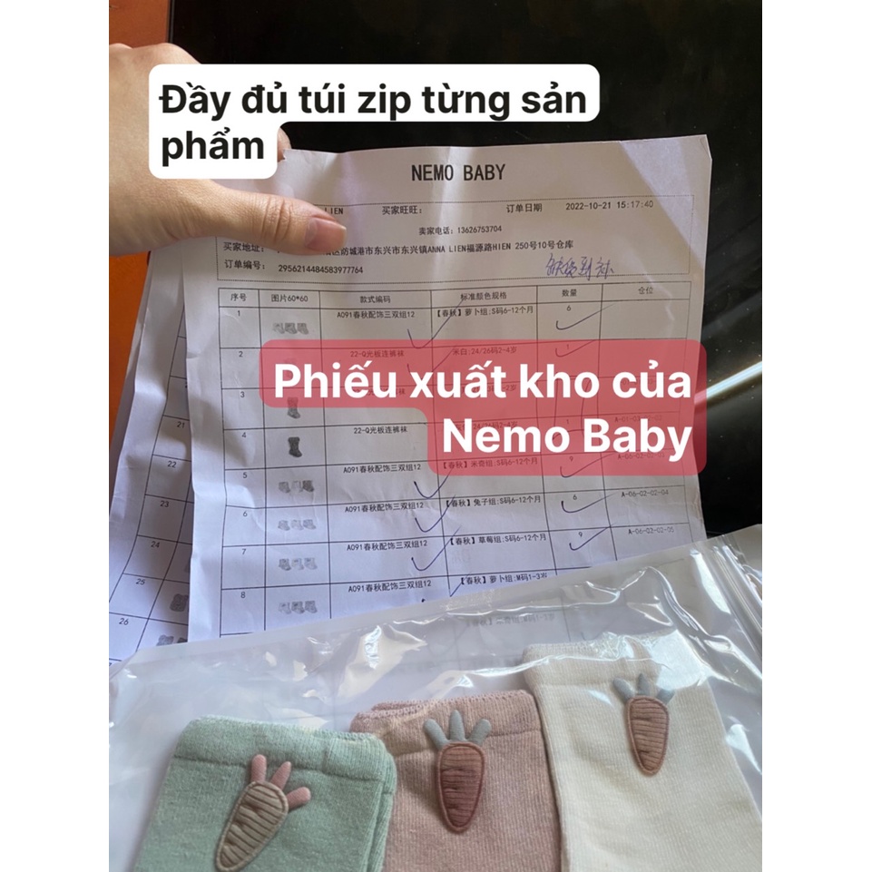 Tất Chống Trượt Cho Bé Nemo Baby Hình Dễ Thương Tất Cho Bé 1-5 Tuổi T03